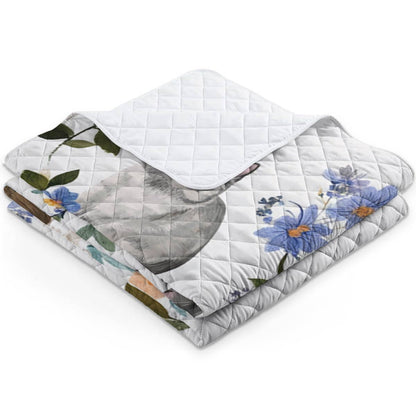 Lorva Quilt Set Charming Floral Cats