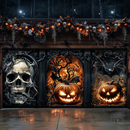Lorva Halloween Garage Door Banner Decoration Infernal Halloween Gate