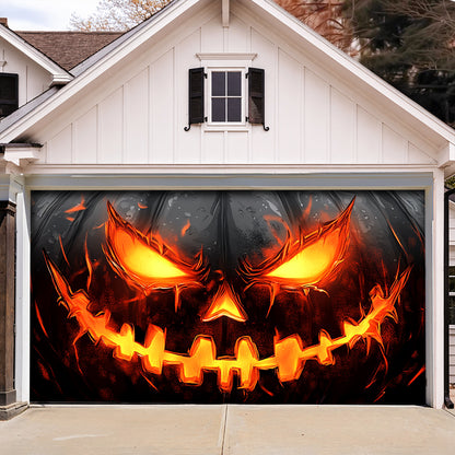Lorva Halloween Garage Door Banner Decoration Halloween Horror Pumpkin Face