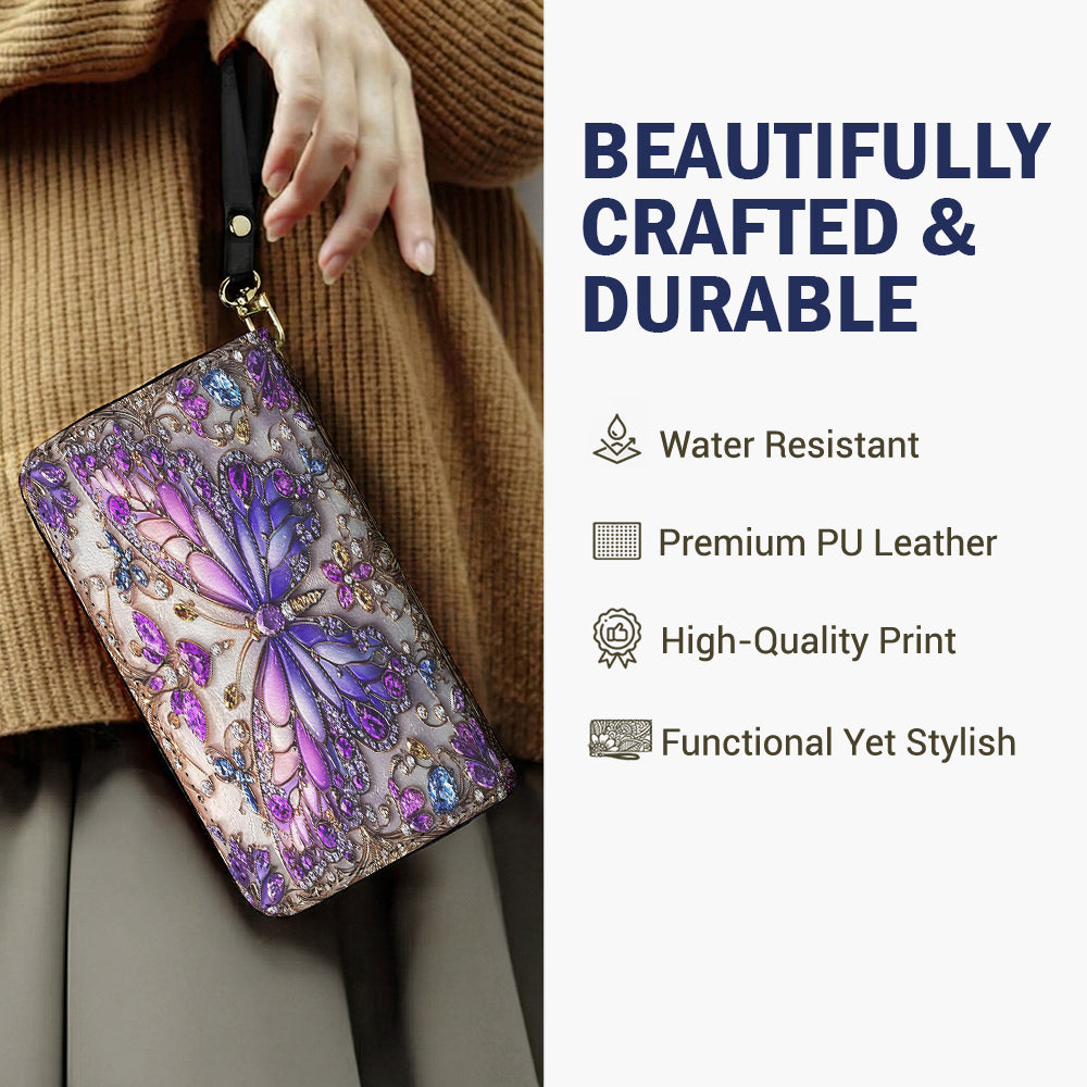 Lorva Leather Wallet Charming Butterfly