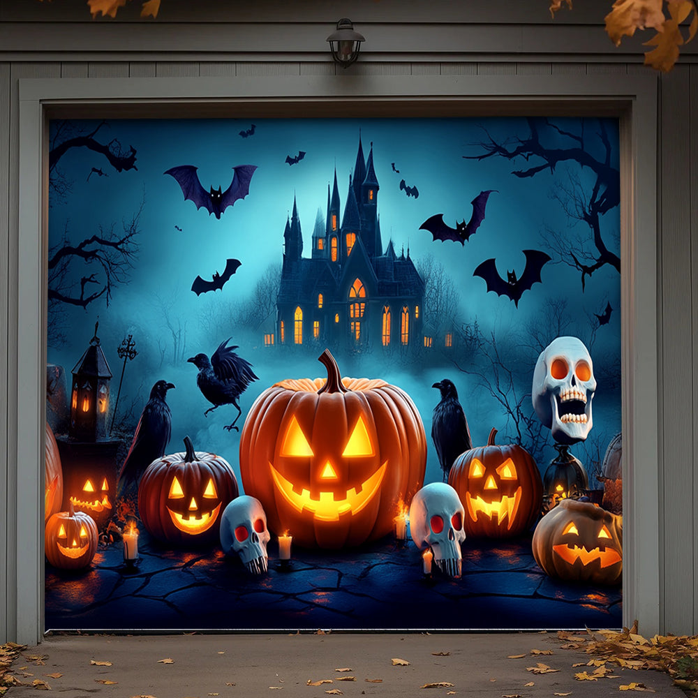 Lorva Halloween Garage Door Banner Decoration Happy Halloween