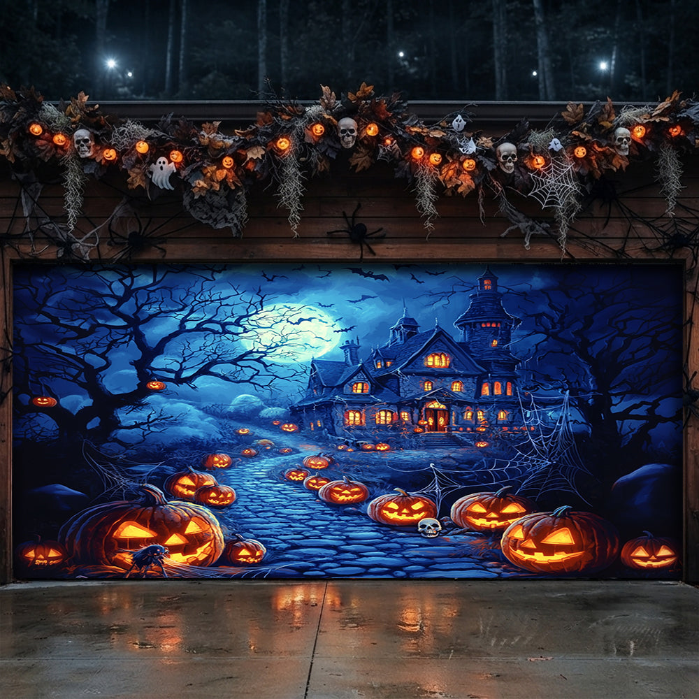 Lorva Halloween Garage Door Banner Decoration Happy Halloween