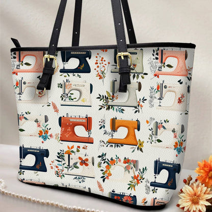 Lorva Leather Tote Bag Autumn Stitch
