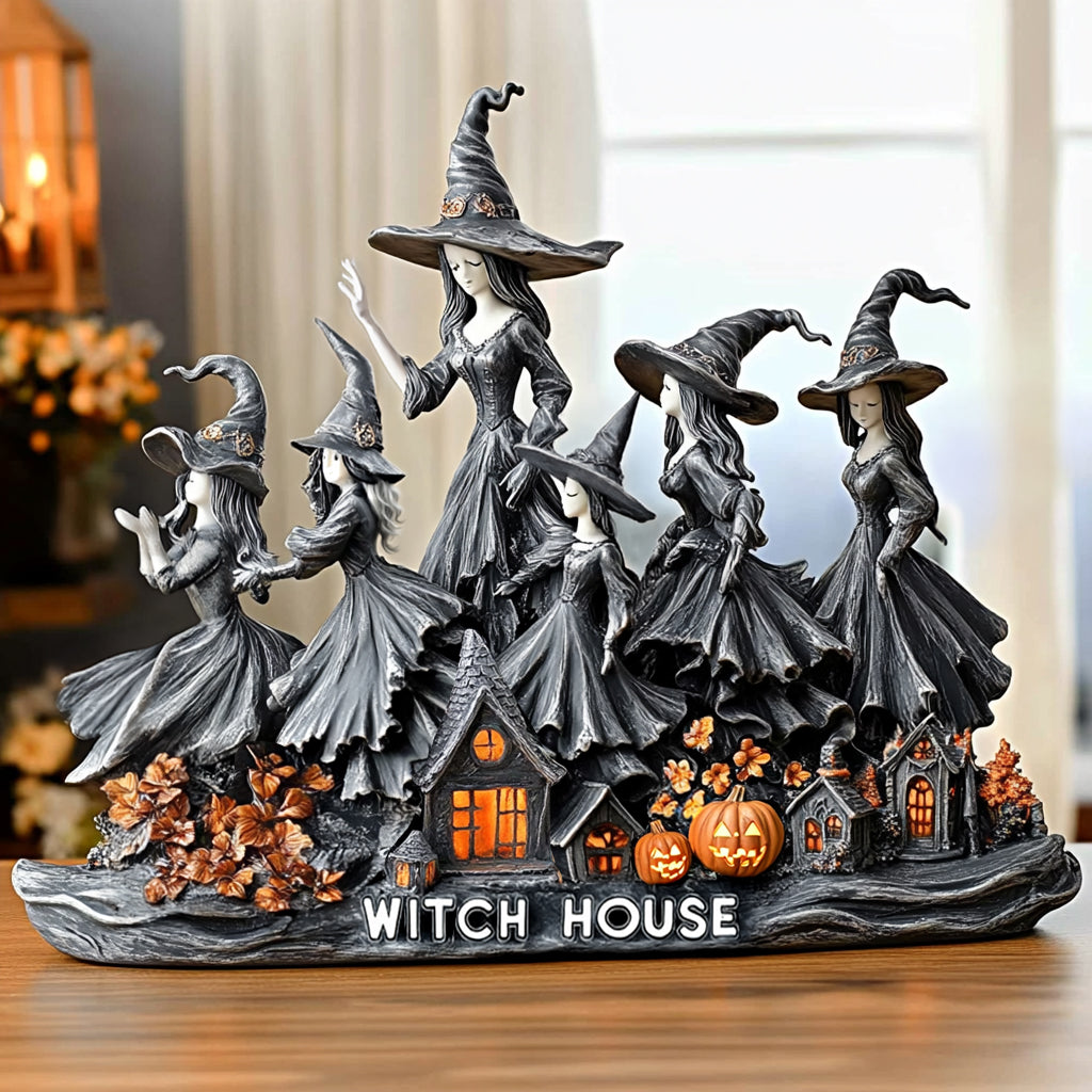 Witch Custom Shaped 2D Print Acrylic Plaque Beautiful Witch House