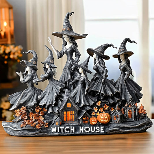 Witch Custom Shaped 2D Print Acrylic Plaque Beautiful Witch House