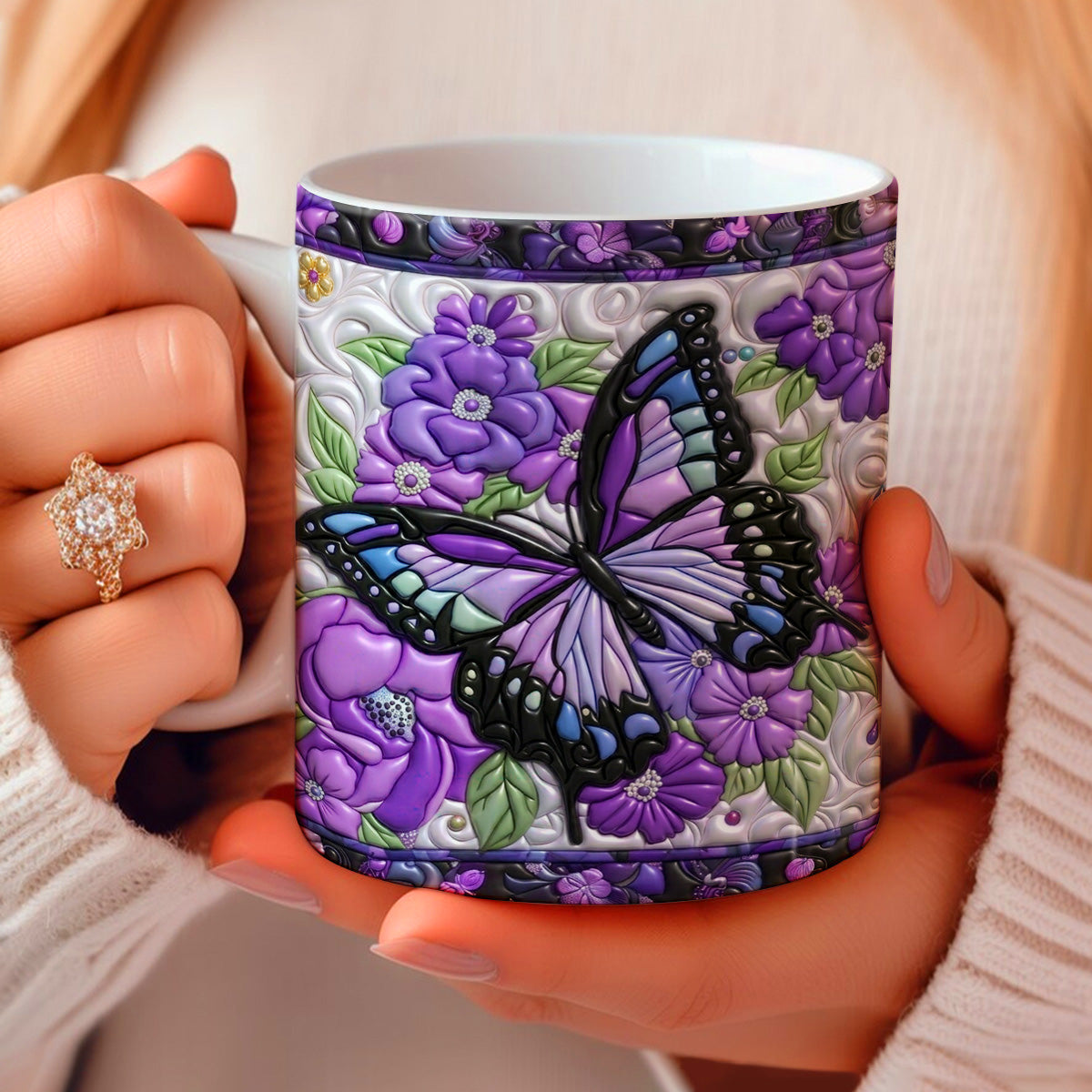 Lorva Flat Print Mug Enchanted Butterfly