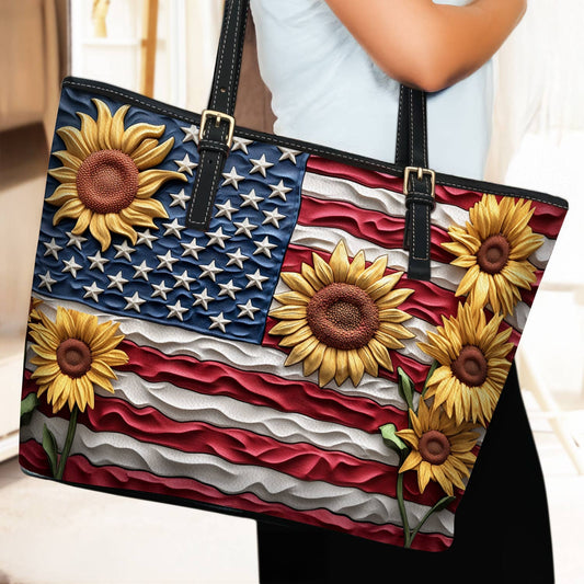 Lorva Leather Tote Bag Sunflower Freedom
