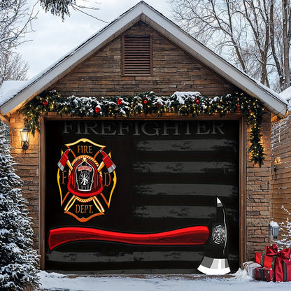Lorva Garage Door Banner Decoration The Bravery Brew Firefighter