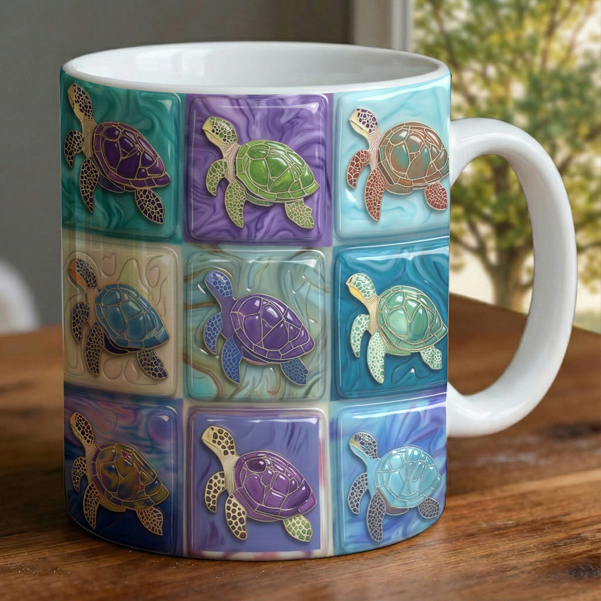 Lorva Mug Colorful Sea Turtle