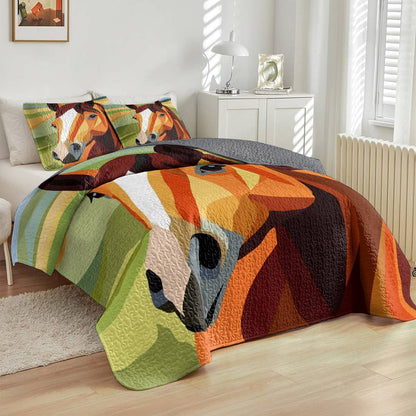 Lorva Horse All Season Quilt 3-Piece Set