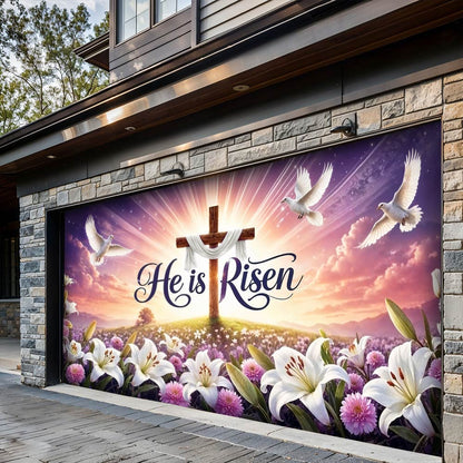 Lorva Garage Door Banner Decoration He Is Risen