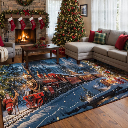Lorva Christmas Area Rug Majestic Christmas Train