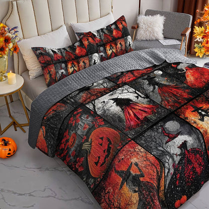 Witch Lorva All Season Quilt 3-Piece Set Scarlet Spell