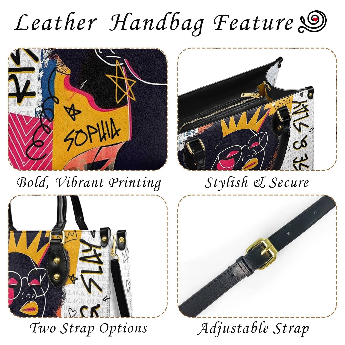 Lorva Leather Bag Psychedelic Bloom