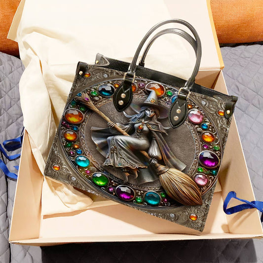 Witch Lorva Leather Bag Crystal Charm