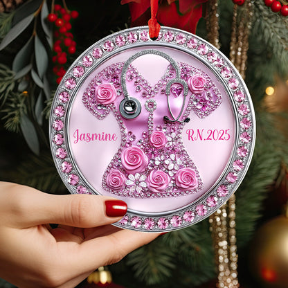 Lorva Nurse 2D Acrylic Ornament Personalized Sparkling