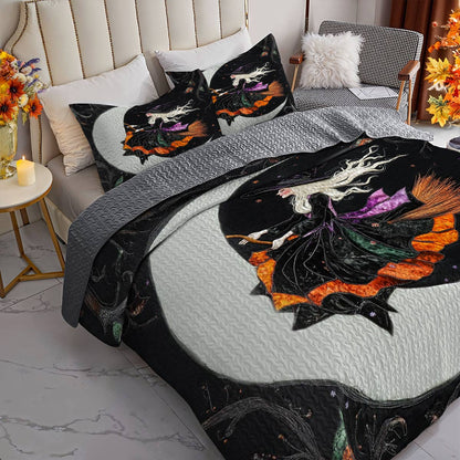 Witch Lorva All Season Quilt 3-Piece Set Mystic Moon Witch