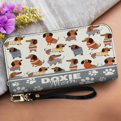 Lorva Dachshund Leather Bag Doxie Mom