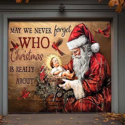 Lorva Christmas Garage Door Banner Decoration Faith