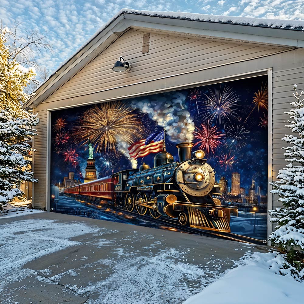 Lorva Garage Door Banner Decoration The Freedom Express