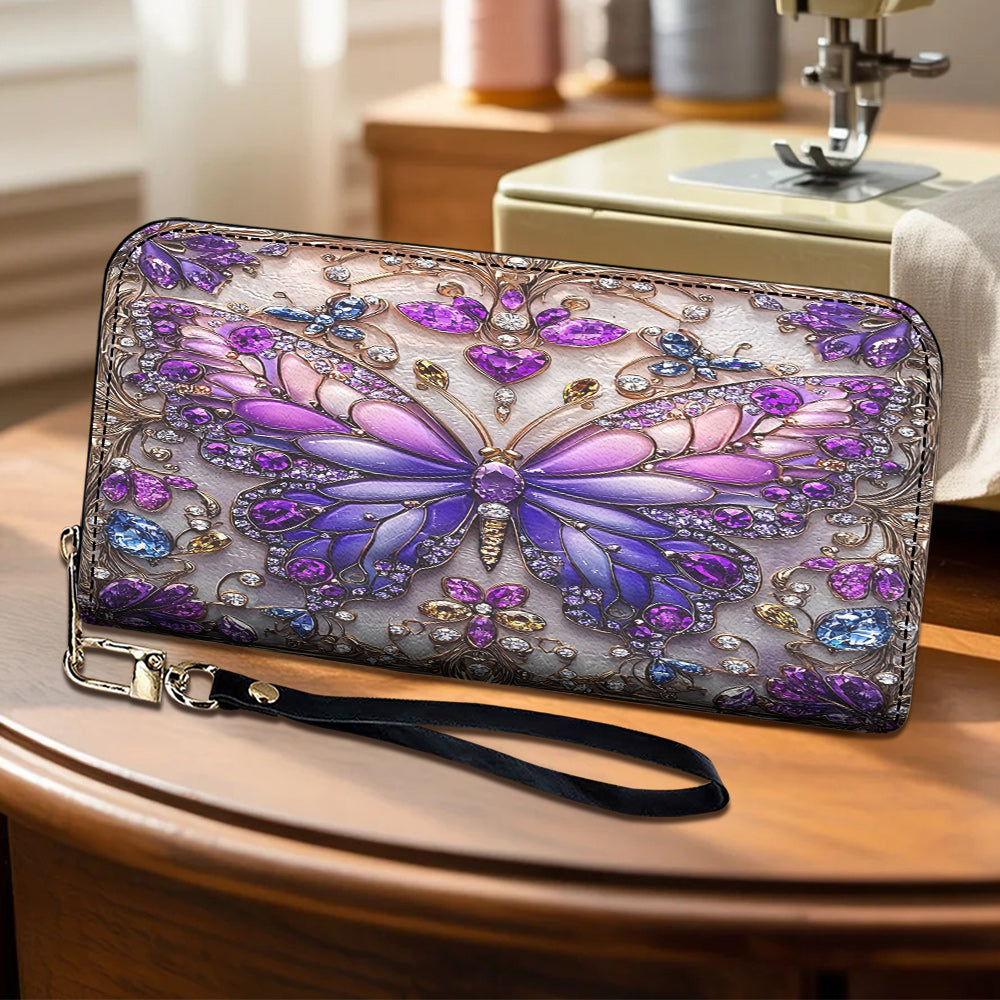 Lorva Leather Wallet Charming Butterfly