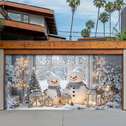 Lorva Snowman Garage Door Banner Decoration Beautiful Life
