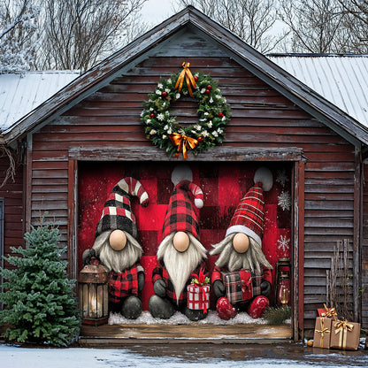 Lorva Garage Door Banner Decoration Happy Gnomes