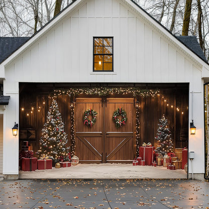 Lorva Christmas Garage Door Banner Decoration Christmas Themed Barn Door