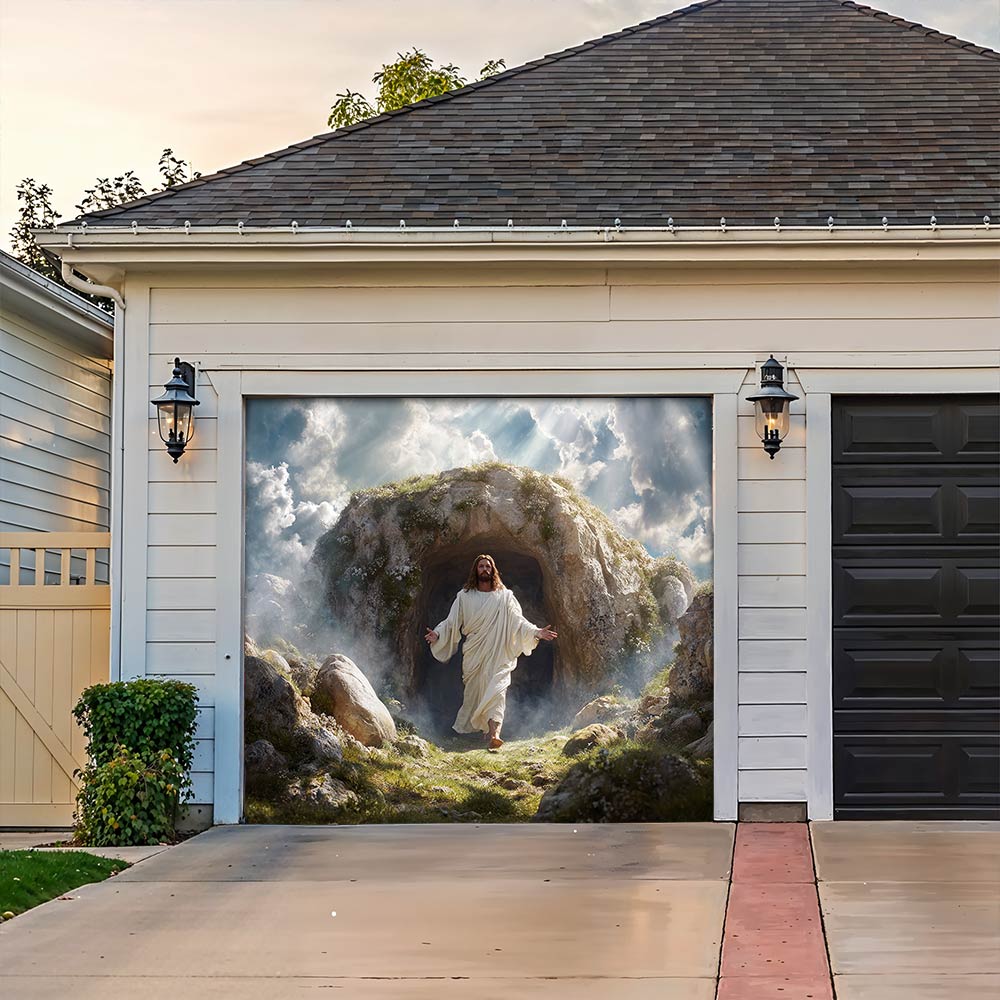 Lorva Garage Door Banner Decoration The Risen King