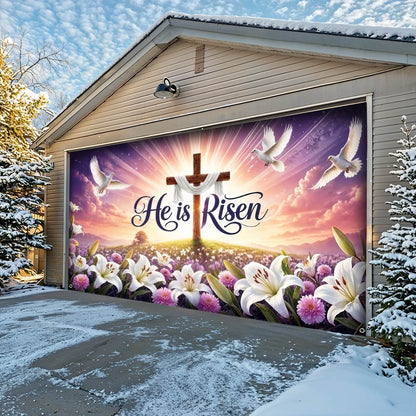 Lorva Garage Door Banner Decoration He Is Risen