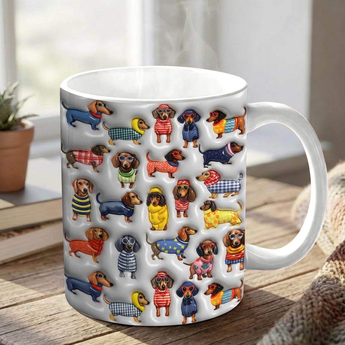 Lorva Flat Print Mug Dachshund Amazing Stylish