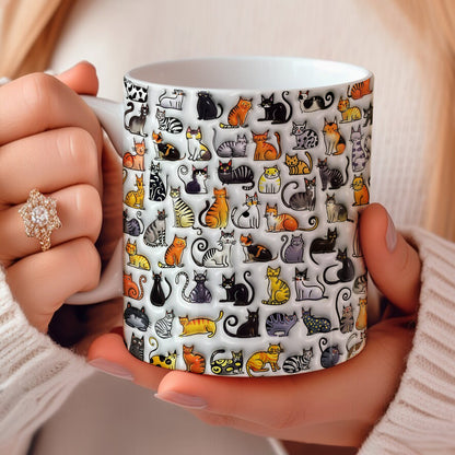 Lorva Mug Joyful Cat Family