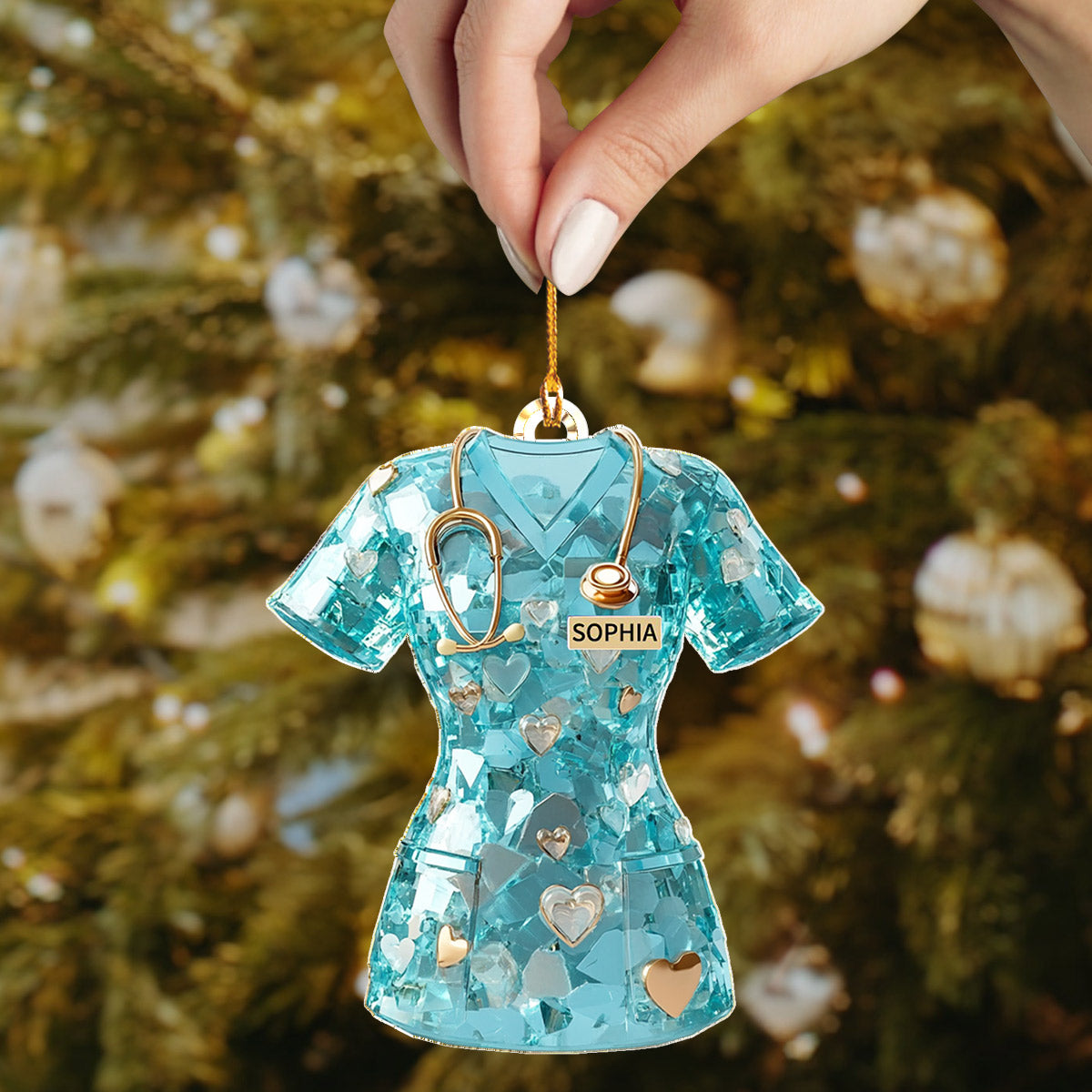 Lorva Nurse Personalized 2D Acrylic Ornament Luminous Healer