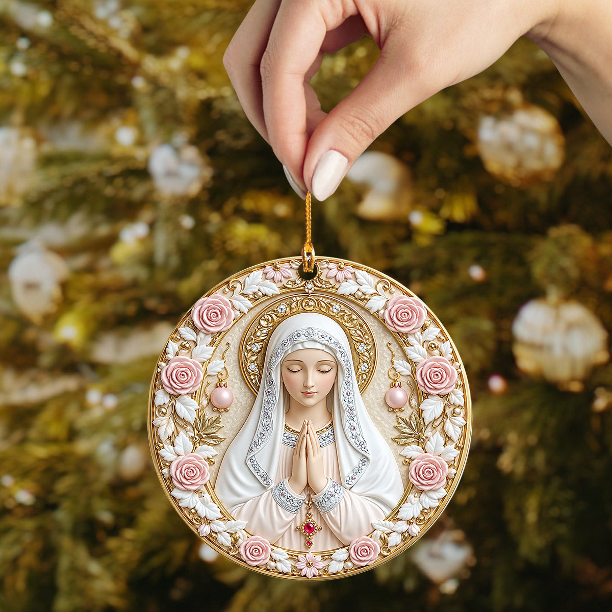 Lorva 2D Acrylic Ornament Divine Beauty Virgin Mary