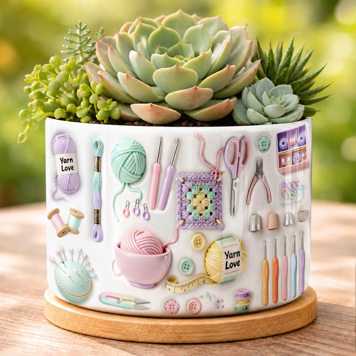 Lorva Yarn Ceramic Plant Pot Yarn Is My Therapy