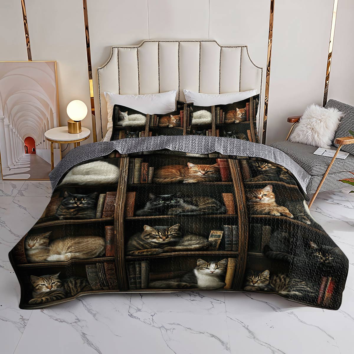 Lorva All Season Quilt 3-Piece Set Whiskers In The Book Nook