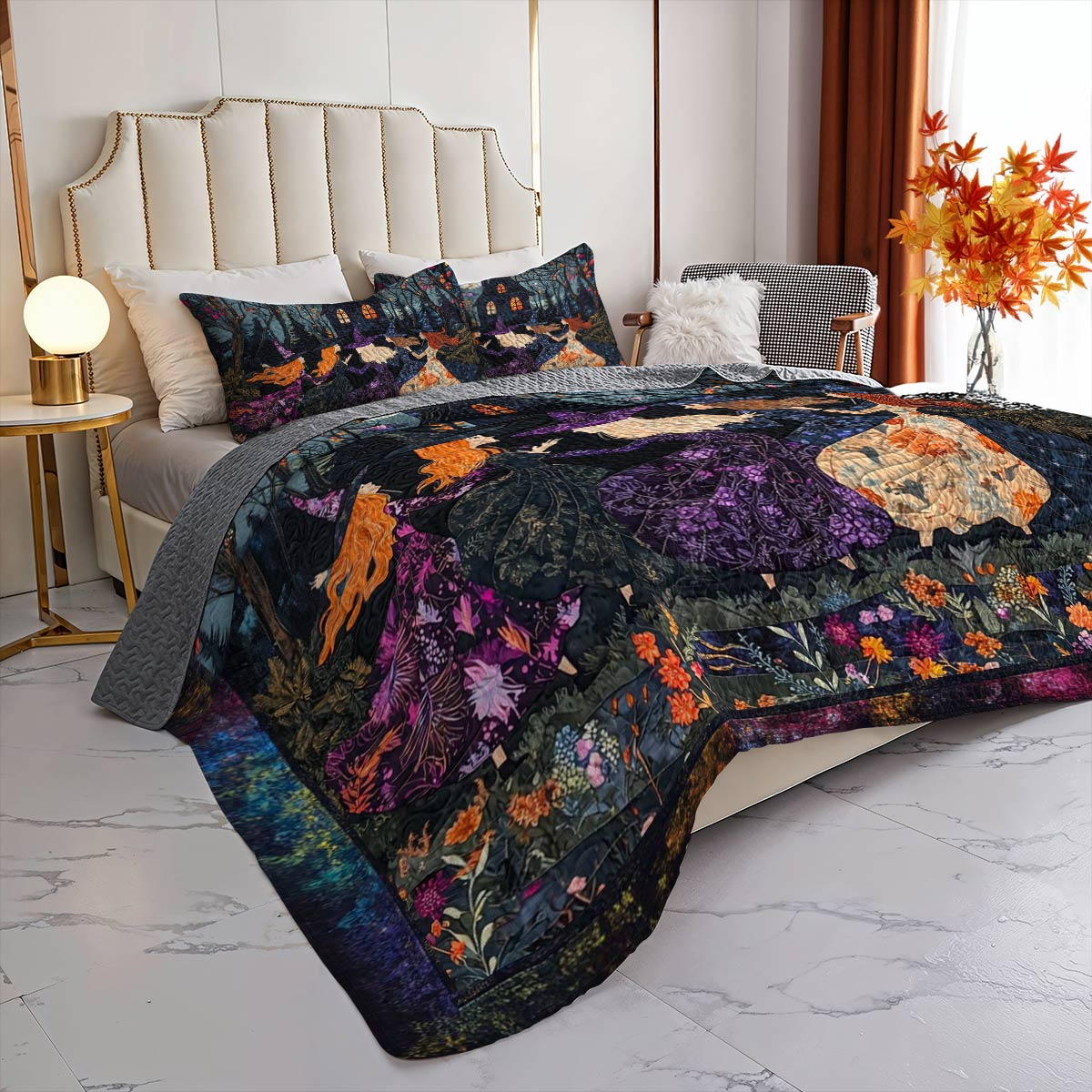 Witch Lorva All Season Quilt 3-Piece Set Whispers of the Forest