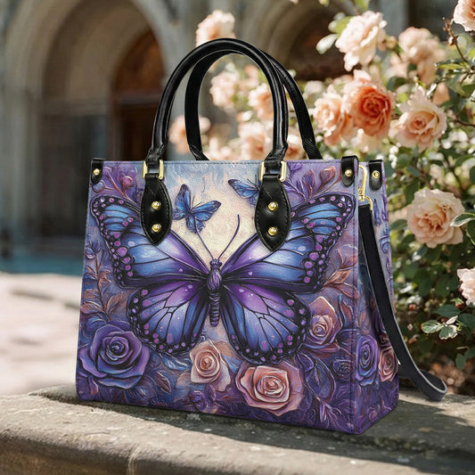Lorva Leather Bag Violet Royalty
