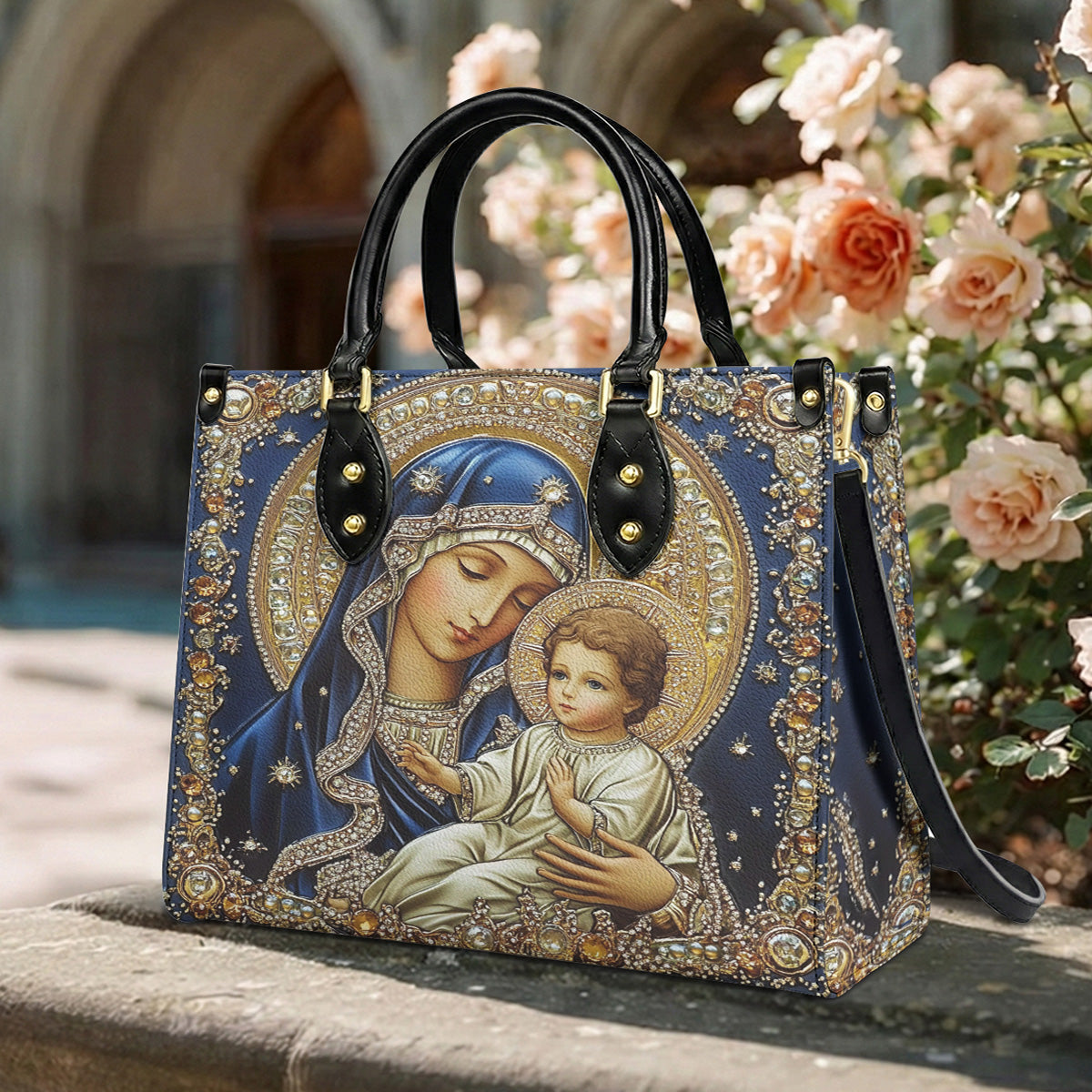 Lorva Virgin Mary Leather Bag Charming Love