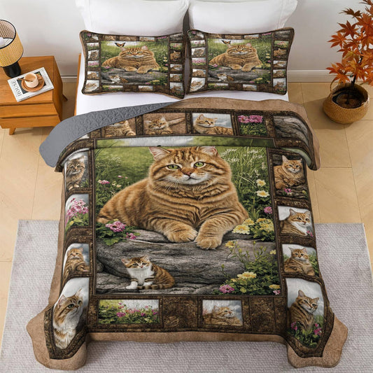 Lorva All Season Quilt 3-Piece Set Garden Tabby Dreams
