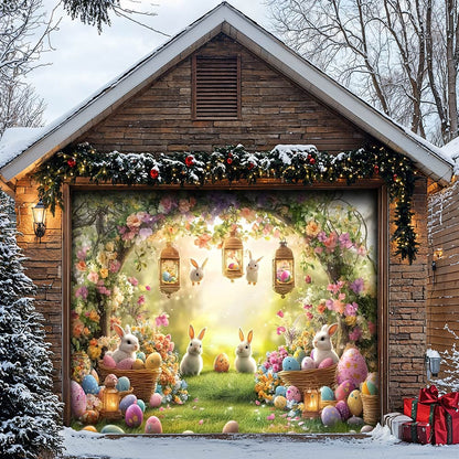Lorva Garage Door Banner Decoration Happy Easter