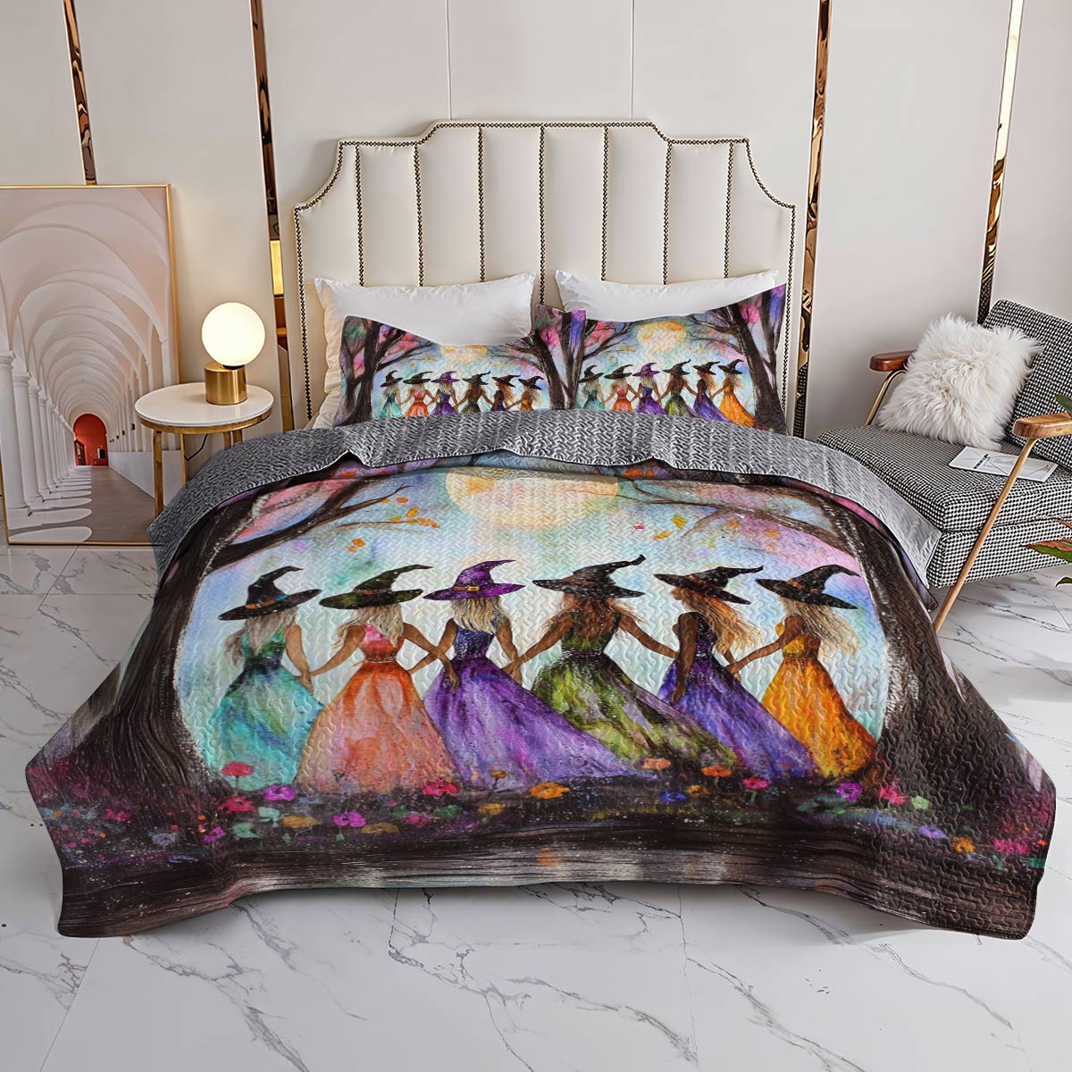 Witch Lorva All Season Quilt 3-Piece Set Spellbound Sisterhood