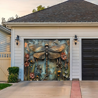 Lorva Garage Door Banner Decoration Enchanted Dragonfly