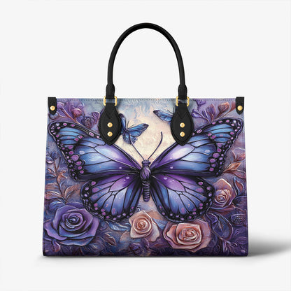 Lorva Leather Bag Violet Royalty