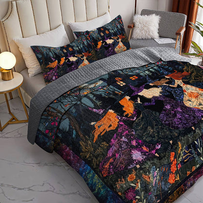 Witch Lorva All Season Quilt 3-Piece Set Whispers of the Forest