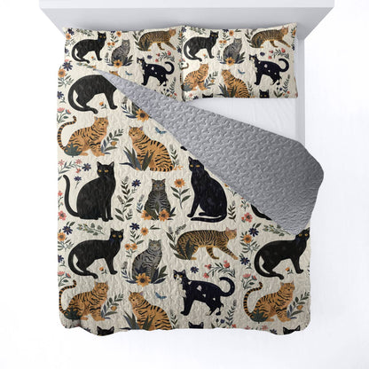 Lorva All Season Quilt 3-Piece Set Majestic Whiskers