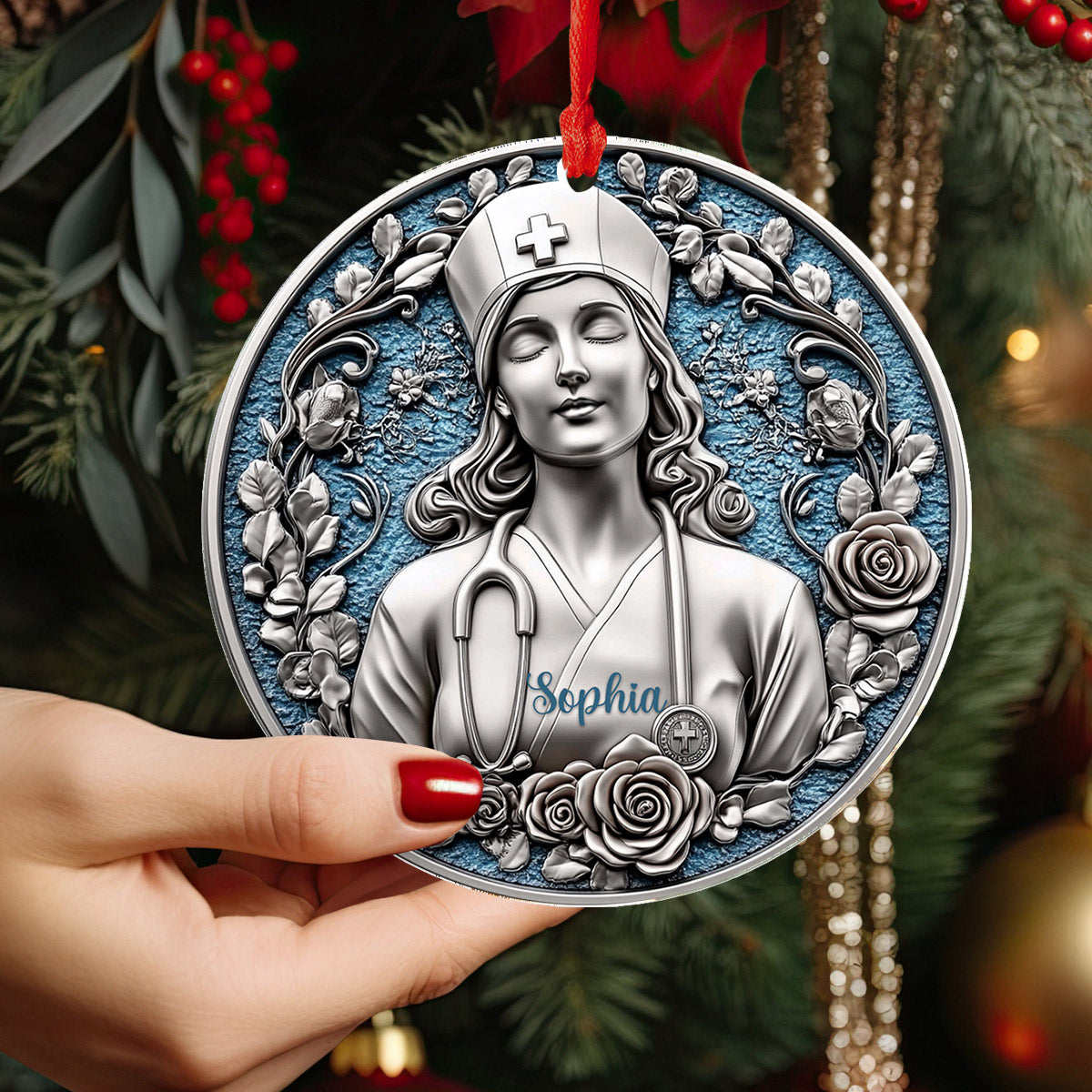 Lorva Nurse Personalized 2D Acrylic Ornament Healer’s Grace