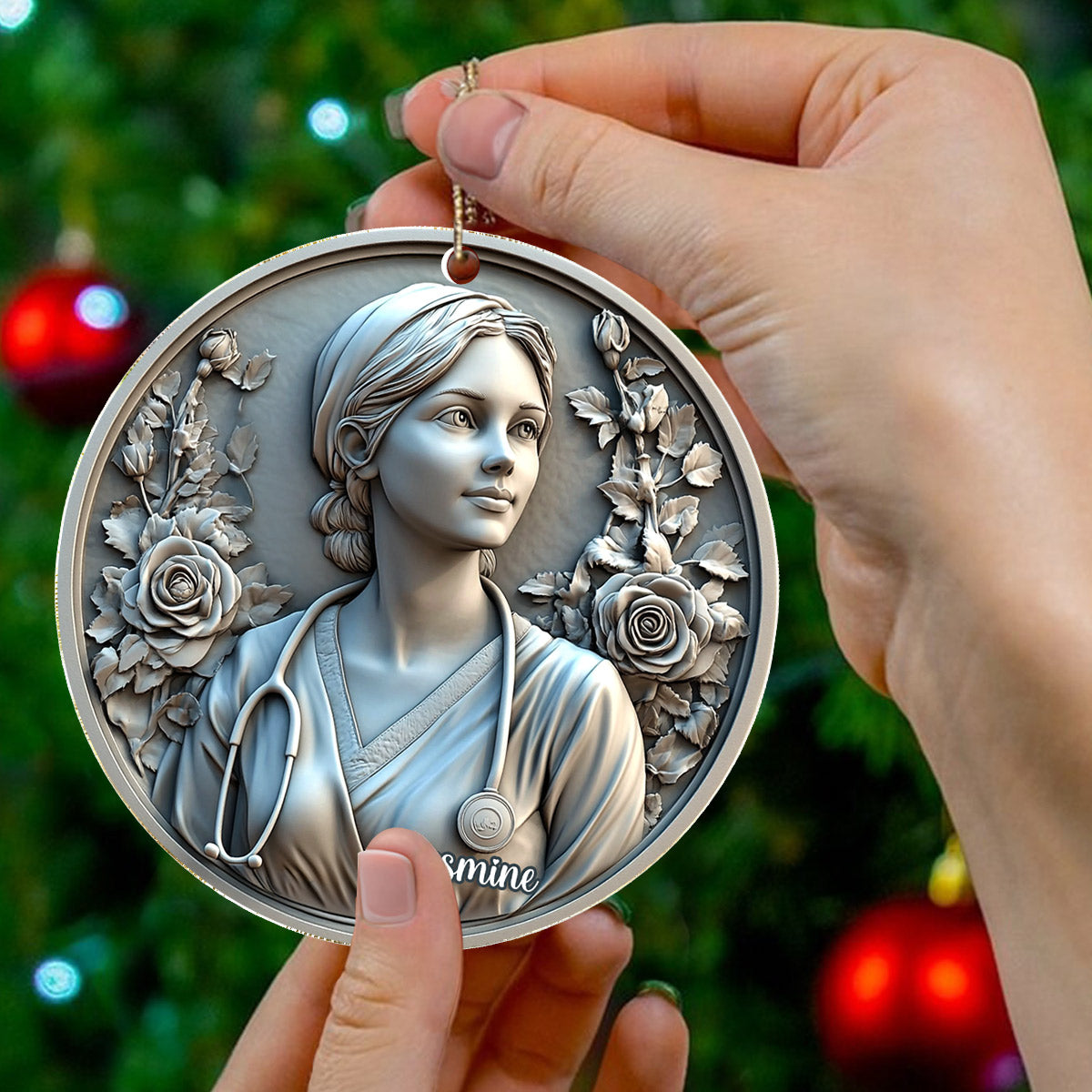 Lorva Nurse Personalized 2D Acrylic Ornament Bloom of Care
