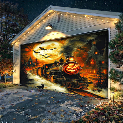 Lorva Halloween Garage Door Banner Decoration Pumpkin Express Halloween