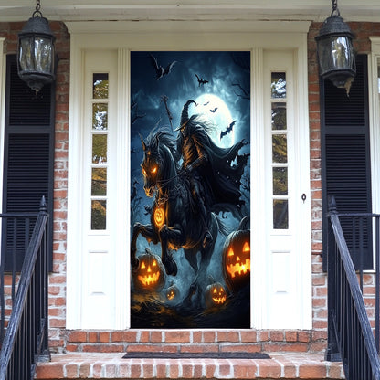 Lorva Halloween Door Cover The Cursed Horseman Halloween